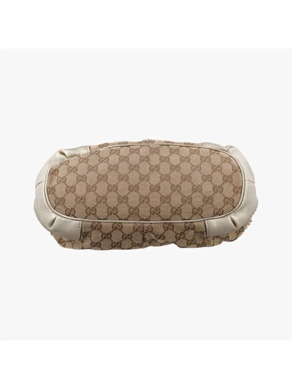 Gucci Ski White Brown Leather Canvas Shoulder